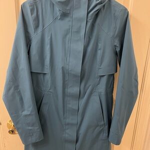 Lululemon Athletica Blue Trench Coat Lightweight Weather-Resistant